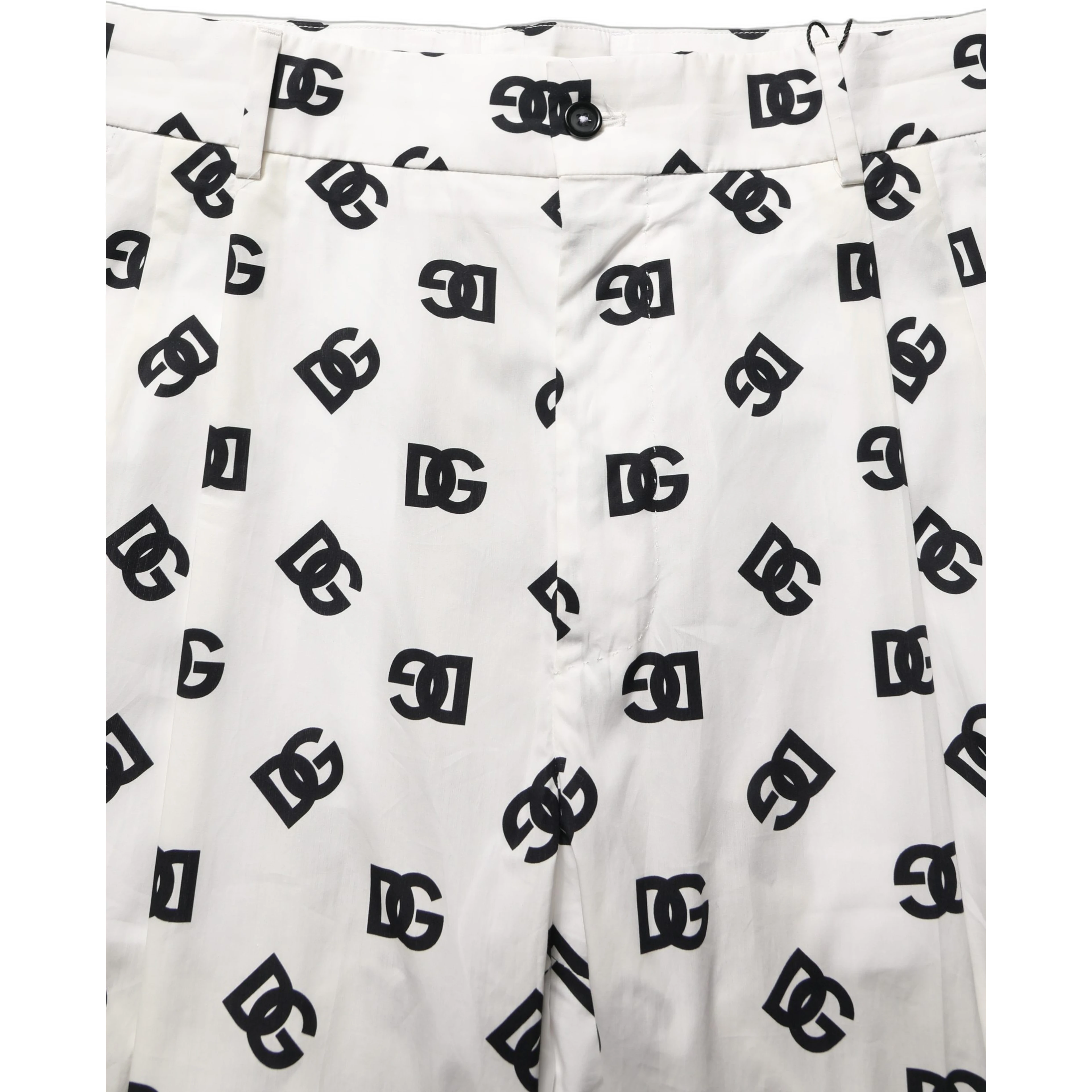 White Logo Skinny Leg Dress Men Trouser Pants