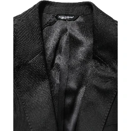 Black Wool Slim Fit Formal 2 Piece Men Suit
