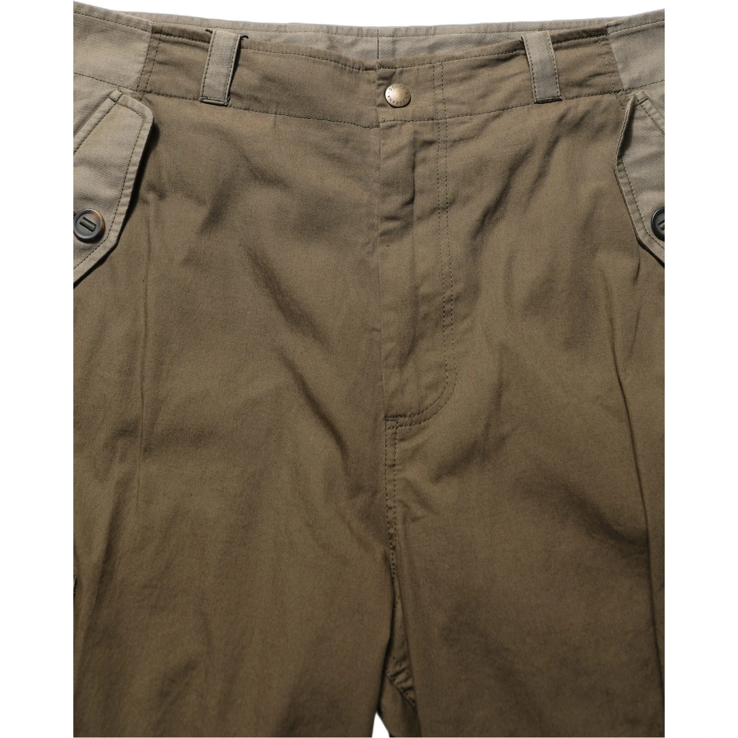 Brown Mid Waist Straight Cargo Trouser Pants