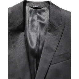 Gray Wool Slim Fit Formal 2 Piece Men Suit
