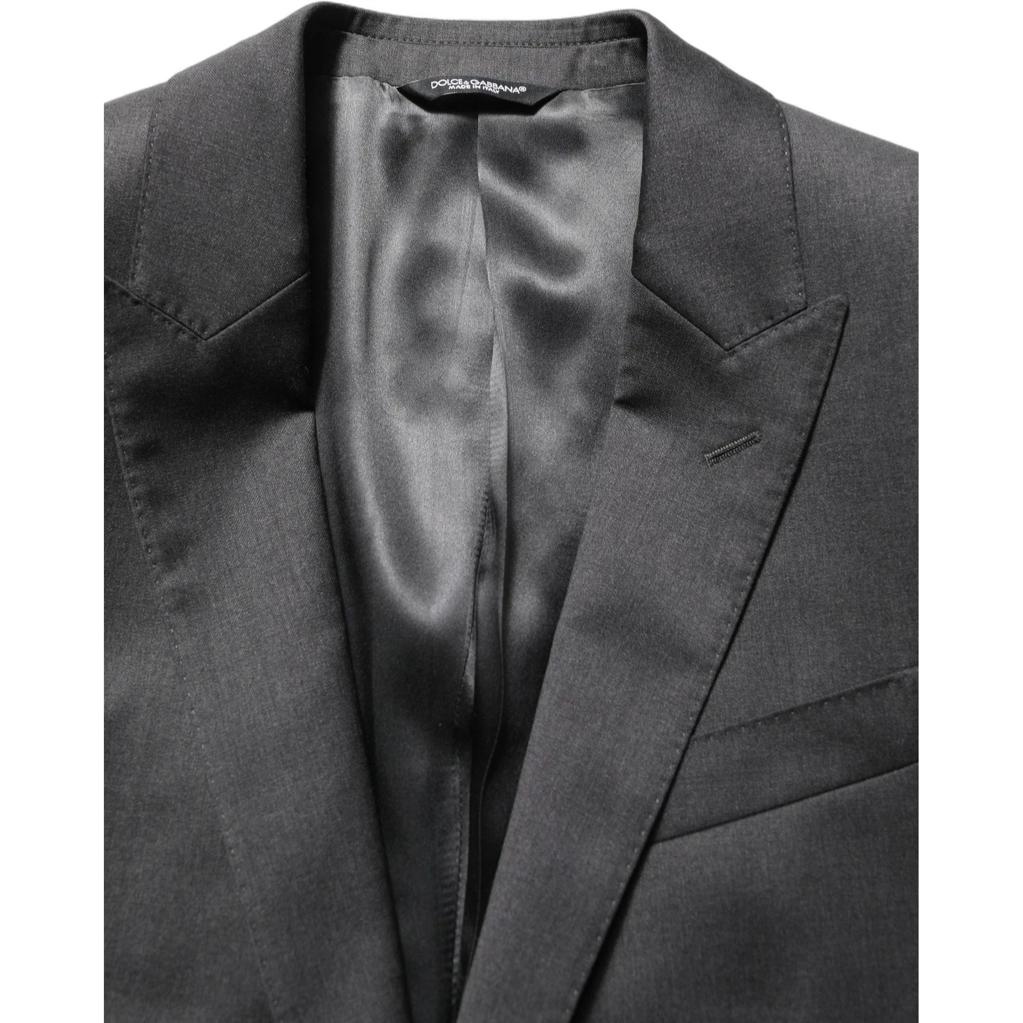 Gray Wool Slim Fit Formal 2 Piece Men Suit