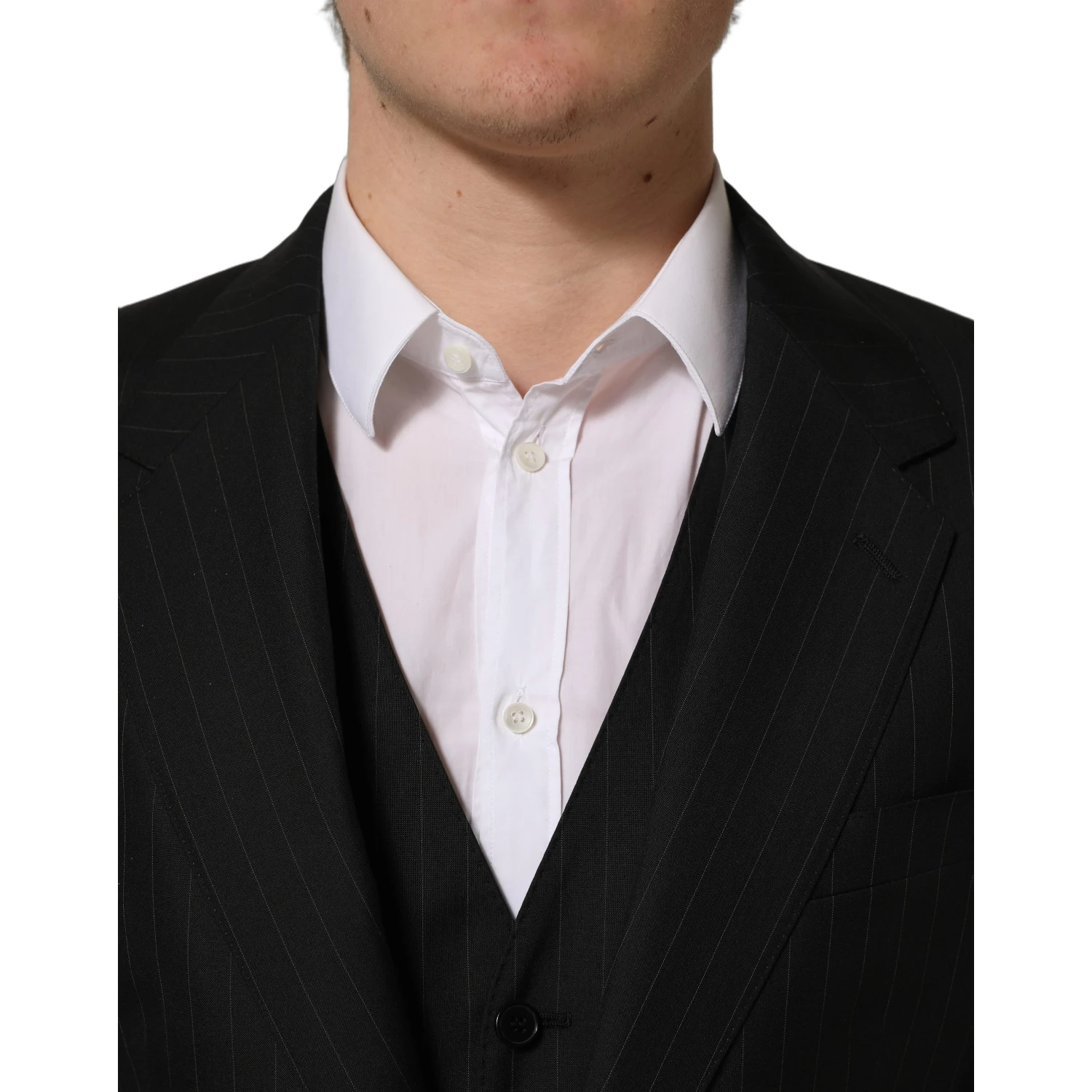 Black Stripes Slim Fit Formal 3 Piece Suit