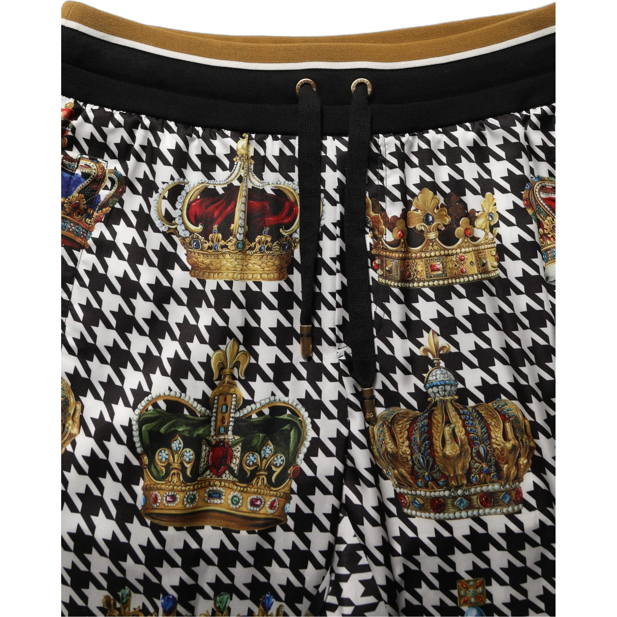 Multicolor Houndstooth Crown Men Sweatpants Pants