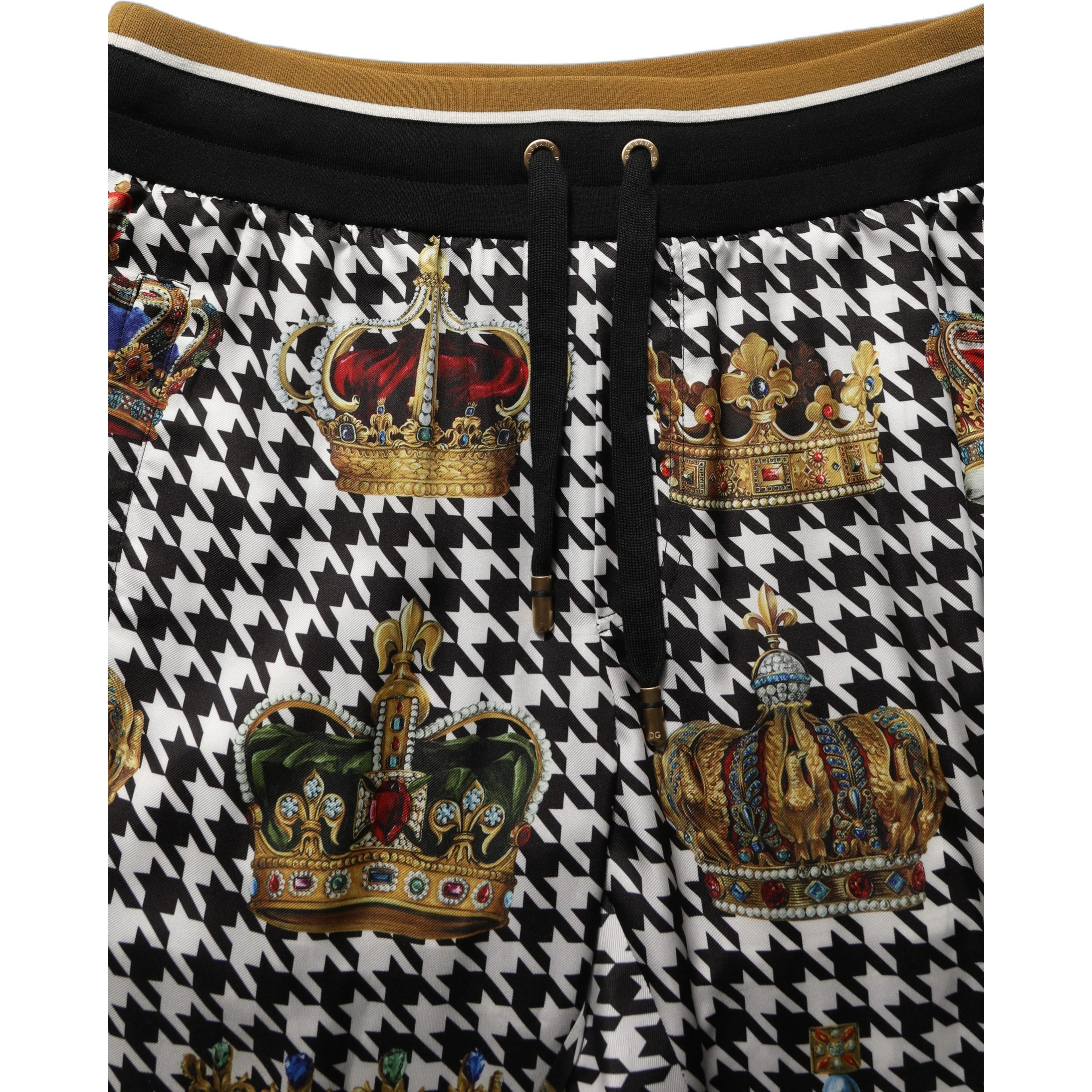 Multicolor Houndstooth Crown Men Sweatpants Pants