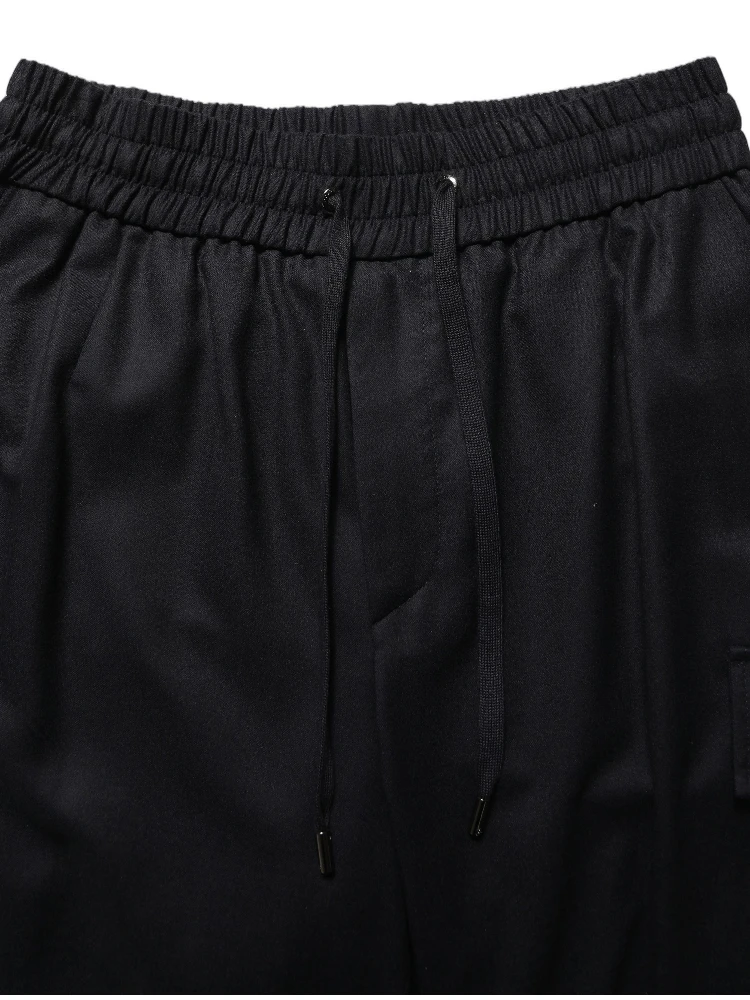Black Mid Waist Cargo Jogger Sweatpants Pants