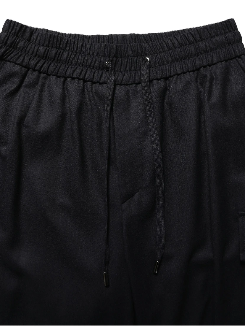 Black Mid Waist Cargo Jogger Sweatpants Pants