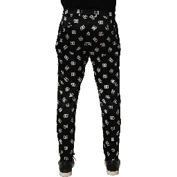 Black Silk Skinny Leg Dress Men Trouser Pants