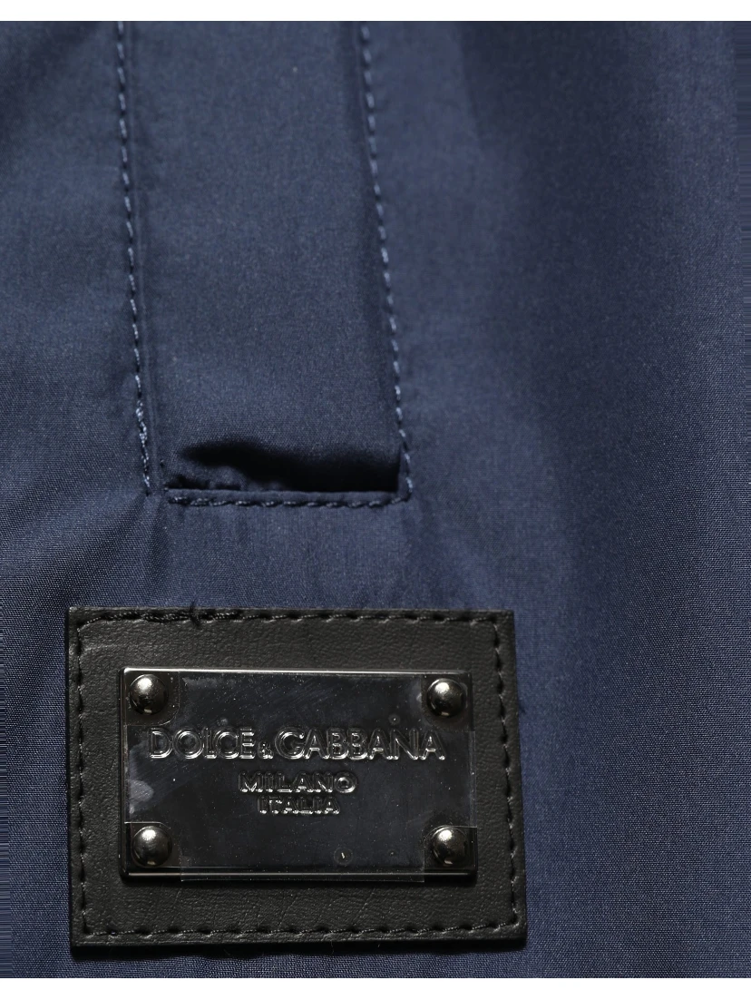 Dark Blue Polyester Jogger Sweatpants Pants
