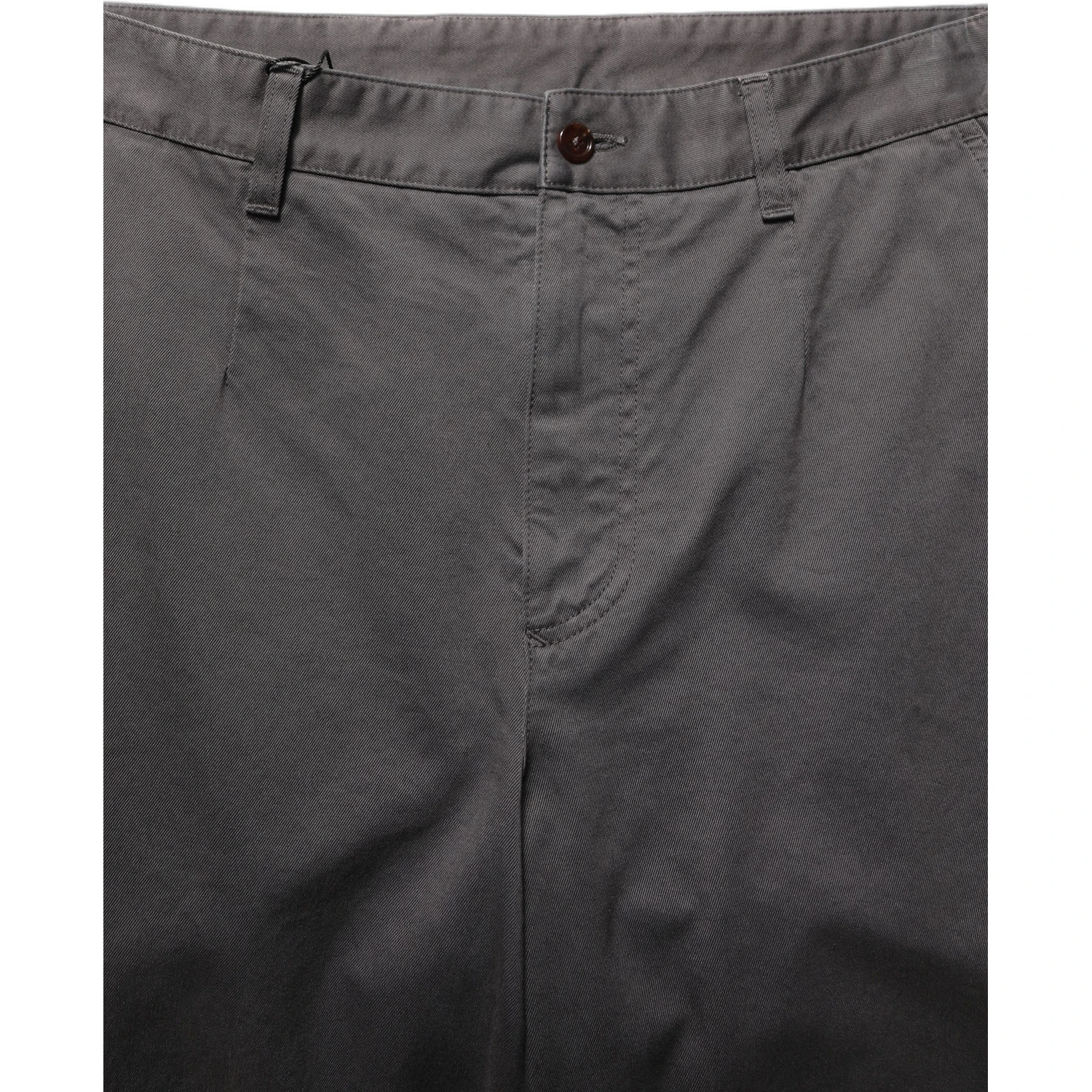 Dark Gray Cotton Straight Chino Trouser Pants