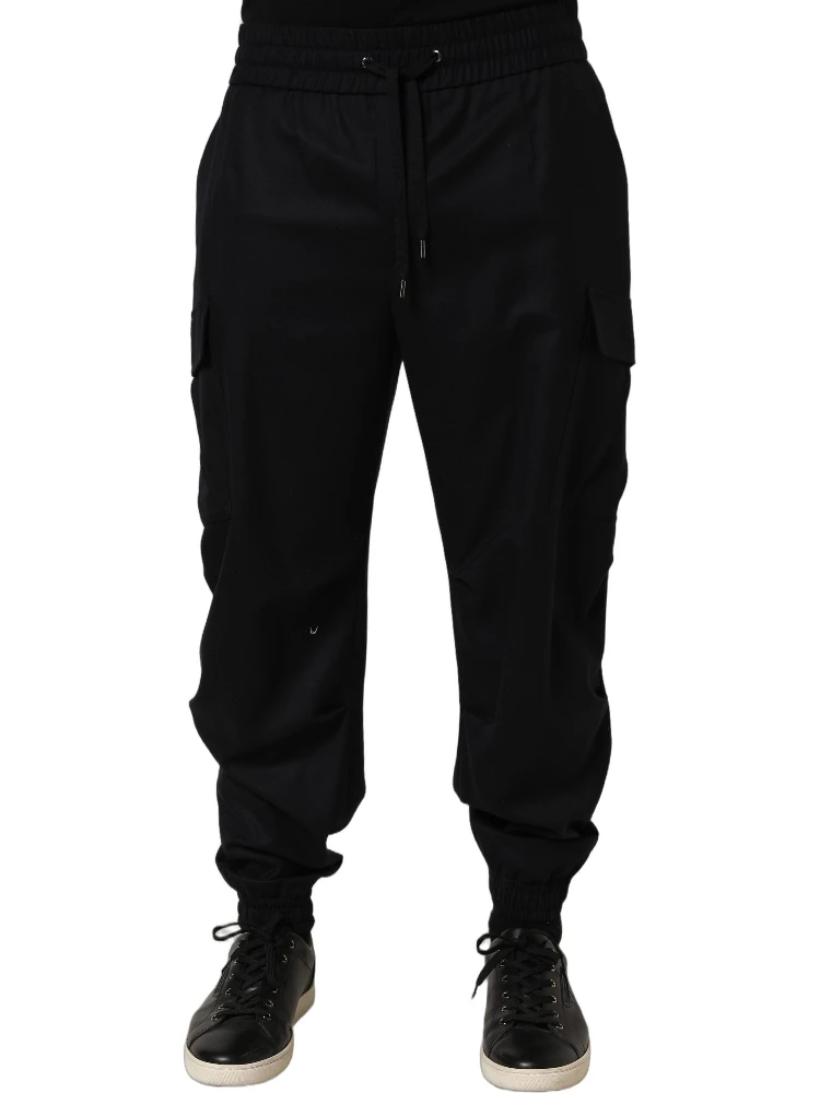 Black Mid Waist Cargo Jogger Sweatpants Pants alternative