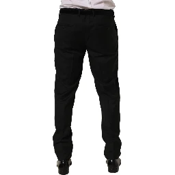 Black Wool Skinny Leg Dress Trouser Pants