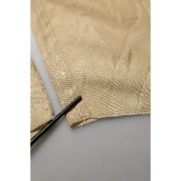 Yellow Straight Silk Mid Waist Chino Trouser Pants