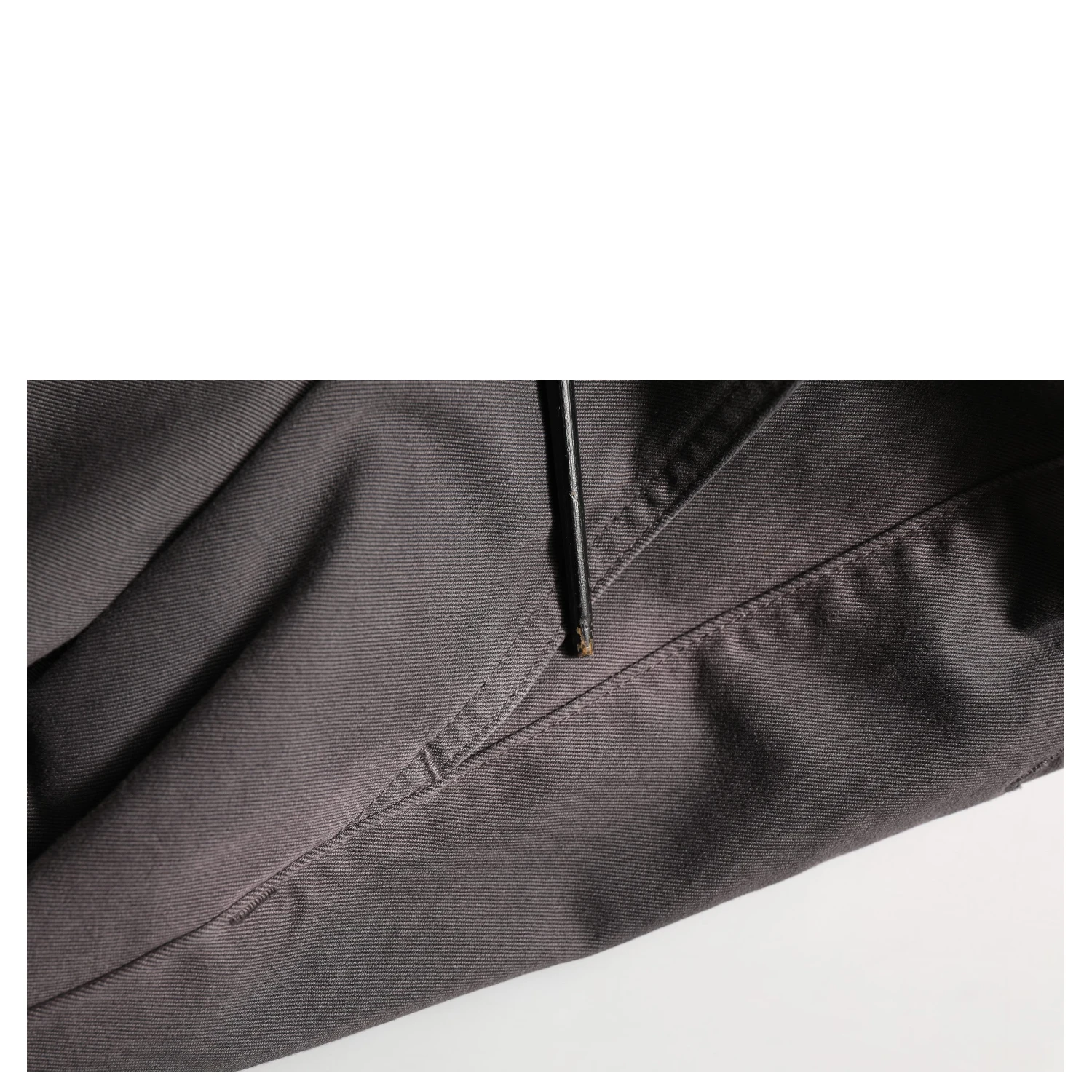 Dark Gray Cotton Straight Chino Trouser Pants