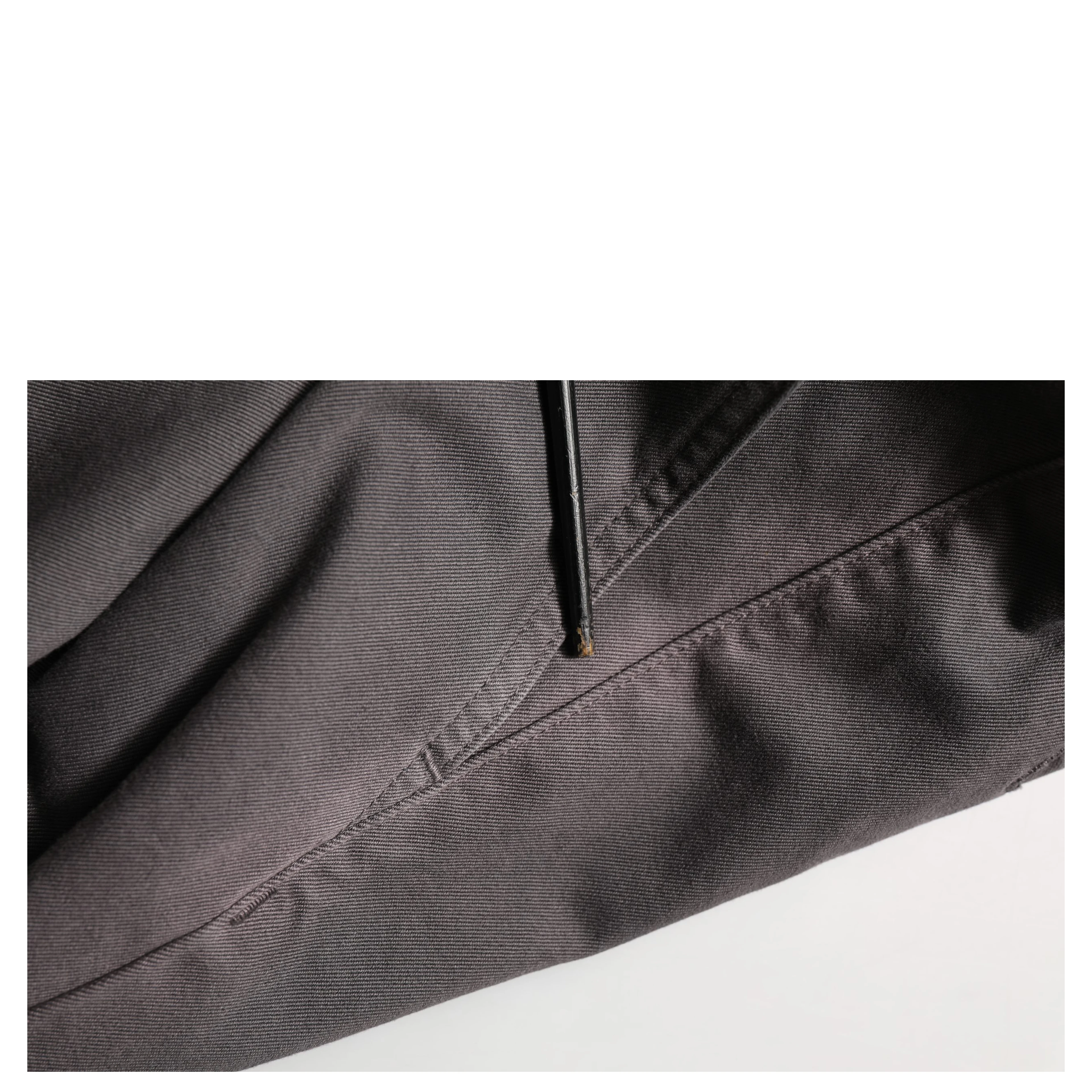 Dark Gray Cotton Straight Chino Trouser Pants