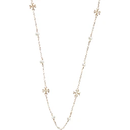 COLLANA "KIRA" CON LOGO E PERLE