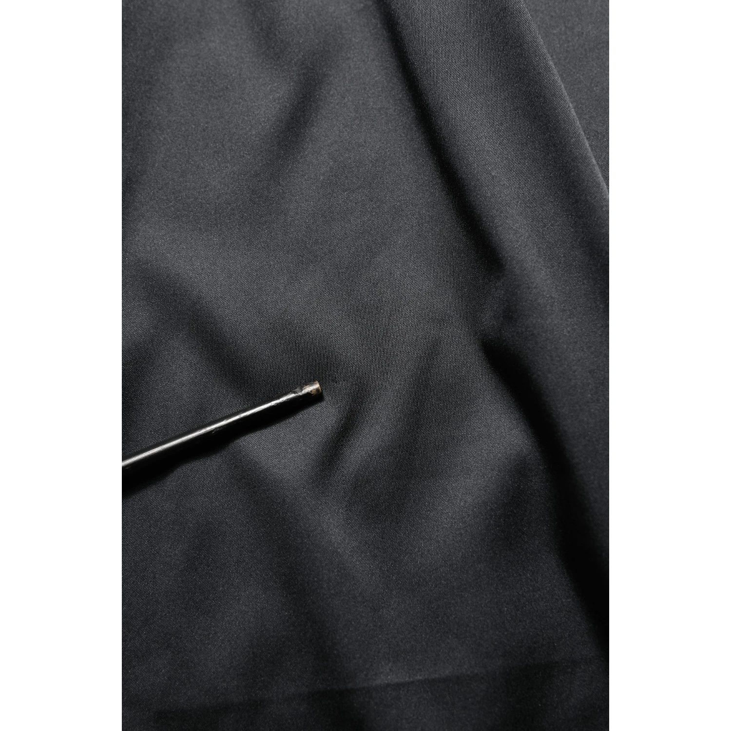 Black Polyester LaceTrim Sheath Midi Dress