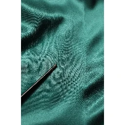 Green Satin Lace Trim Sleeveless Maxi Dress