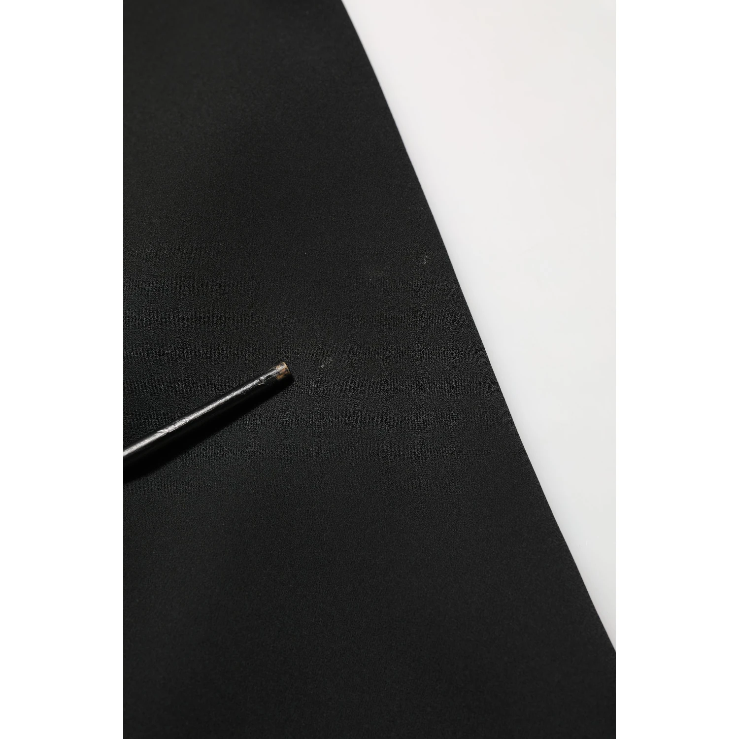Black Viscose Cropped Sleeves Midi Dress