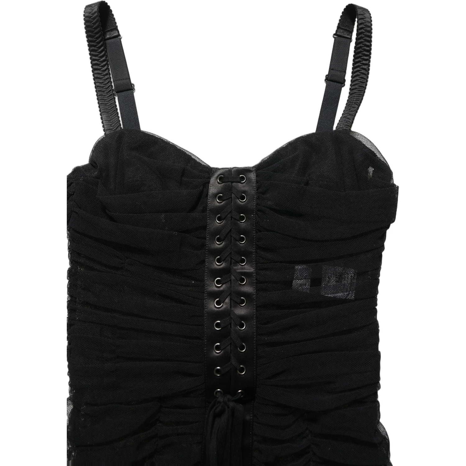 Sleeveless V-neck Shift Knee Length Black