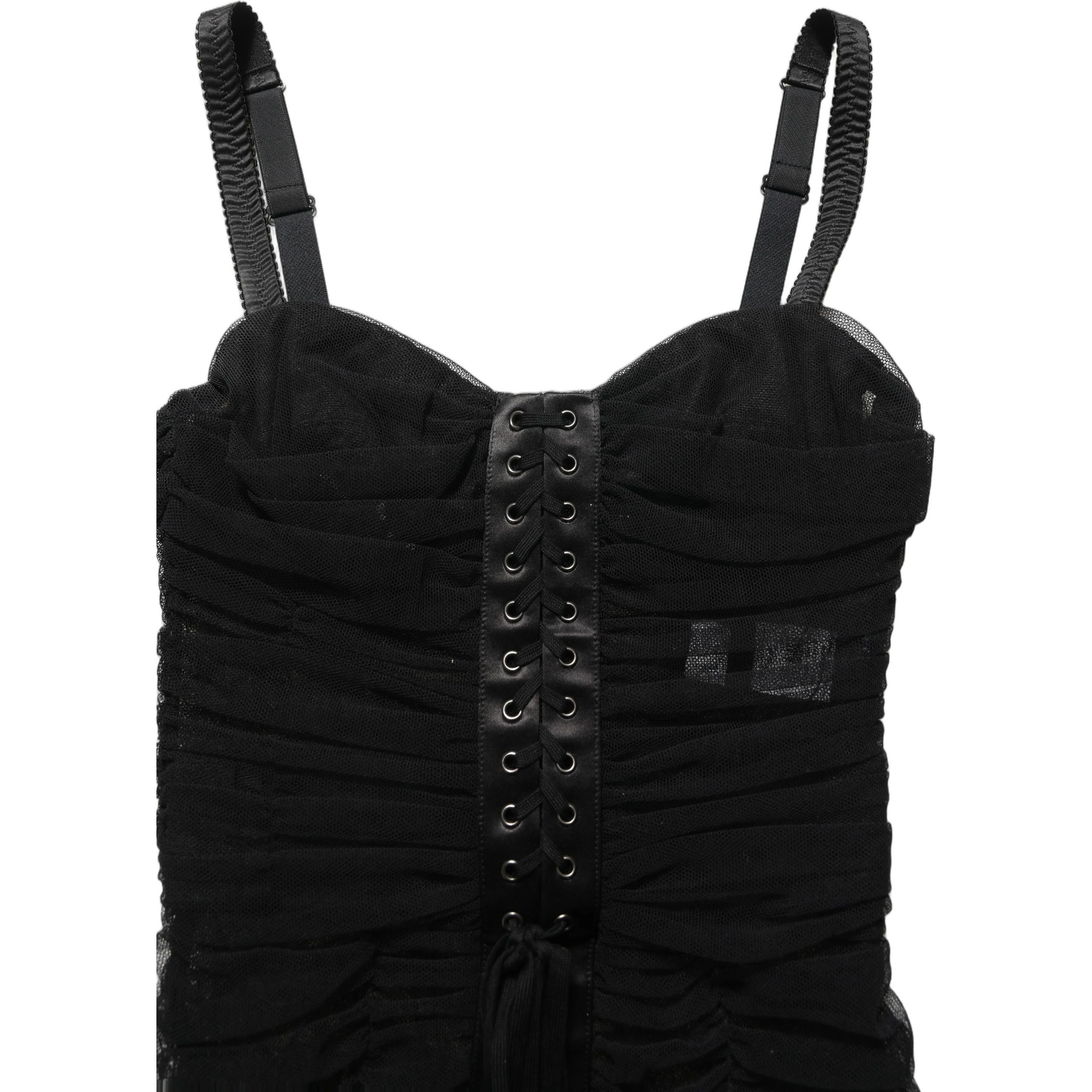 Sleeveless V-neck Shift Knee Length Black