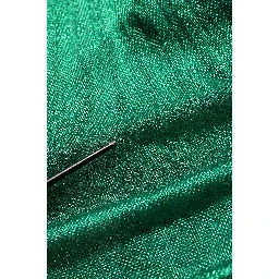 Emerald Green Plissé Evening Gown Dress