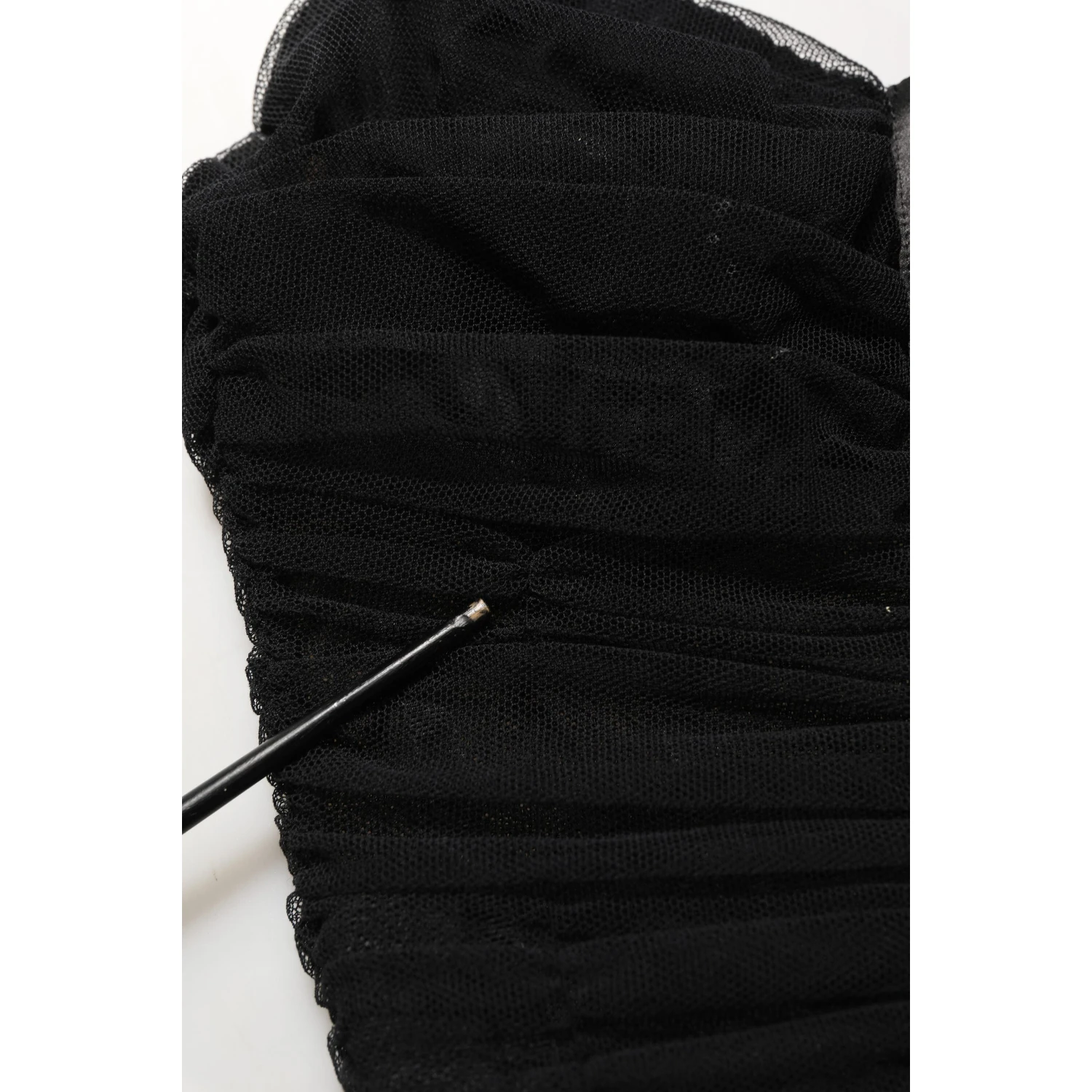 Sleeveless V-neck Shift Knee Length Black