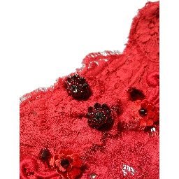 Red Embellished Mermaid Long Gown Dress