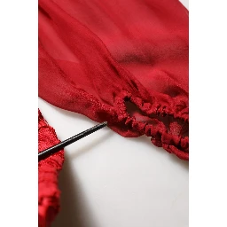 Red Embellished Mermaid Long Gown Dress