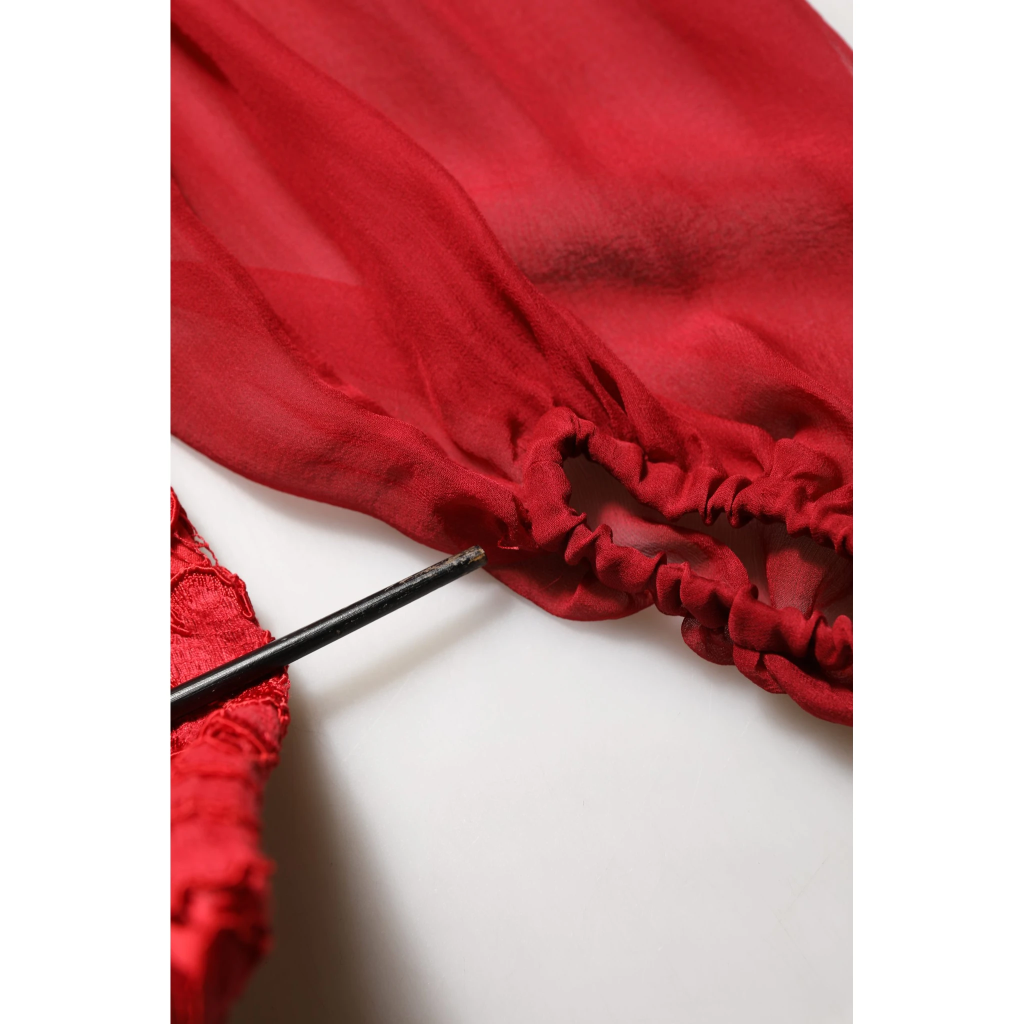 Red Embellished Mermaid Long Gown Dress