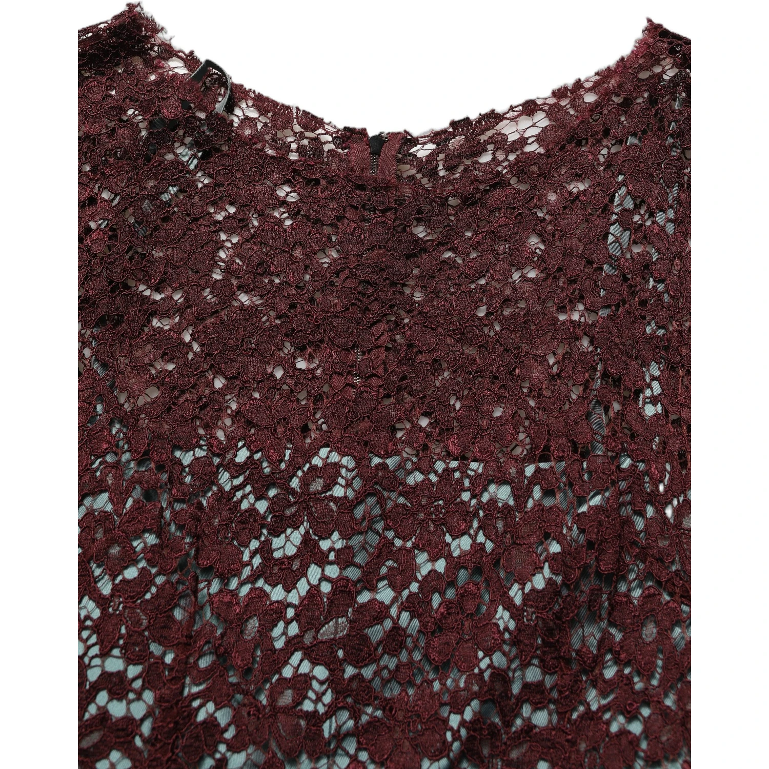 Multicolor Floral Lace Taffeta Pleated Midi Dress