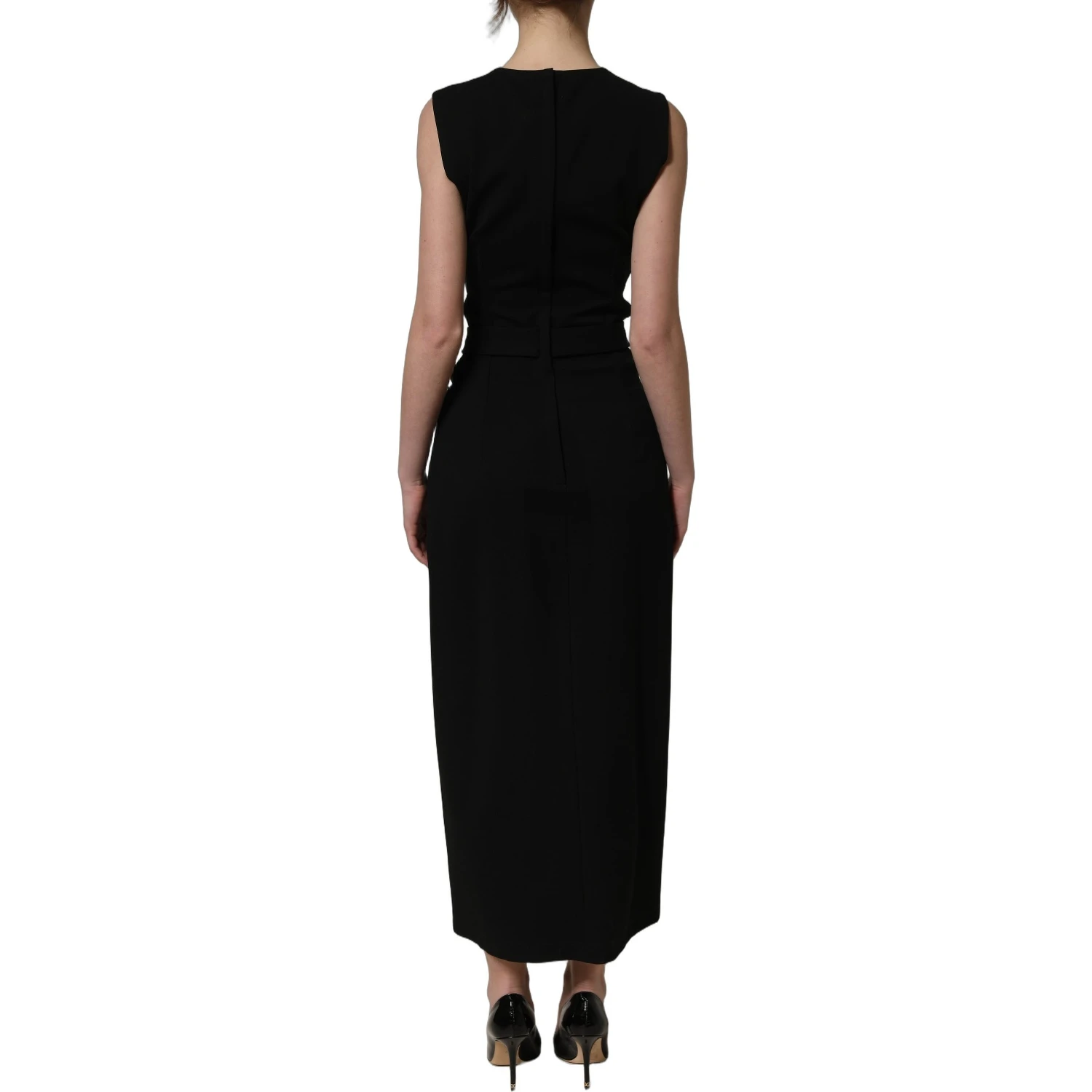 Black Cut Out Detail Sleeveless Maxi Dress