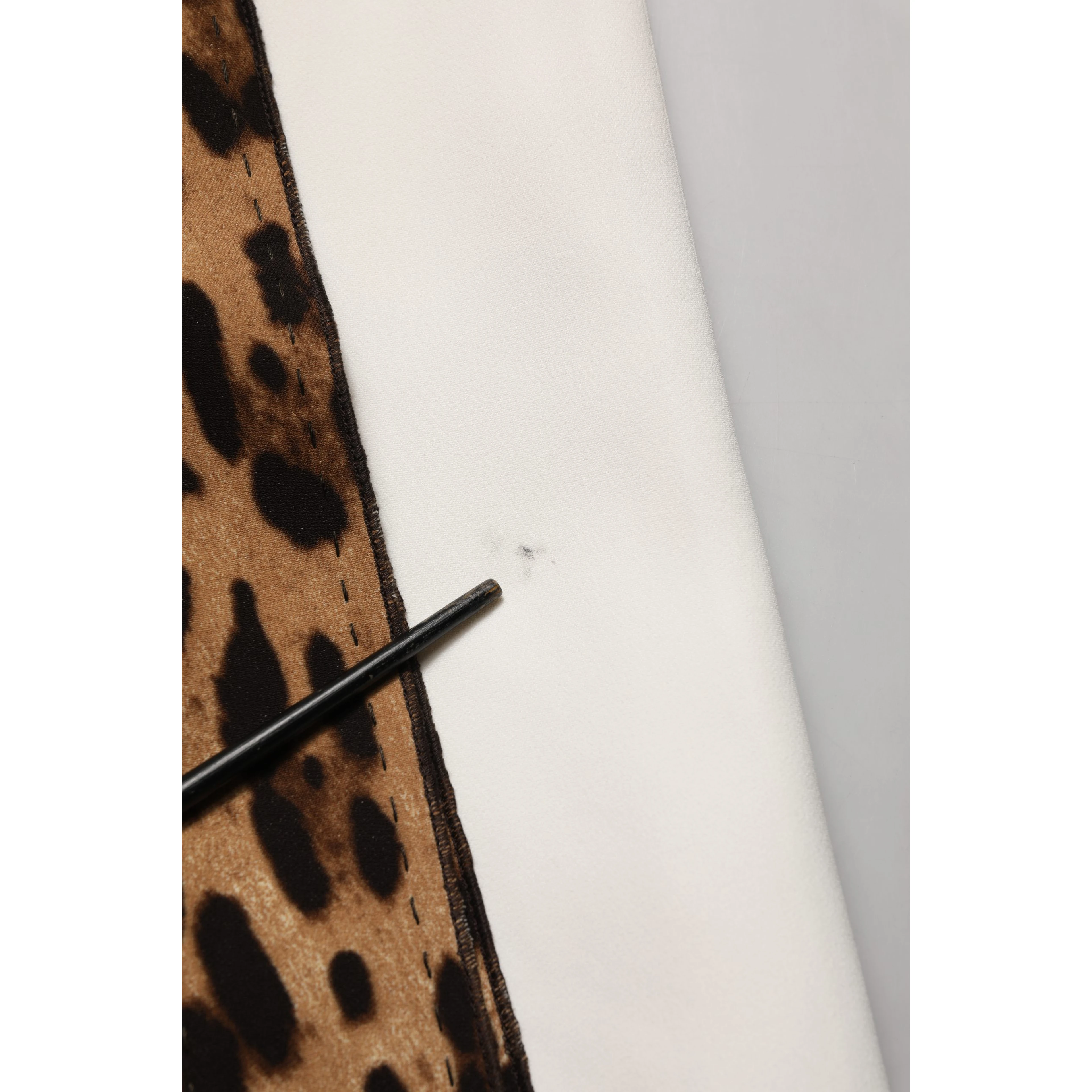 White Leopard Sleeveless Sheath Midi Dress