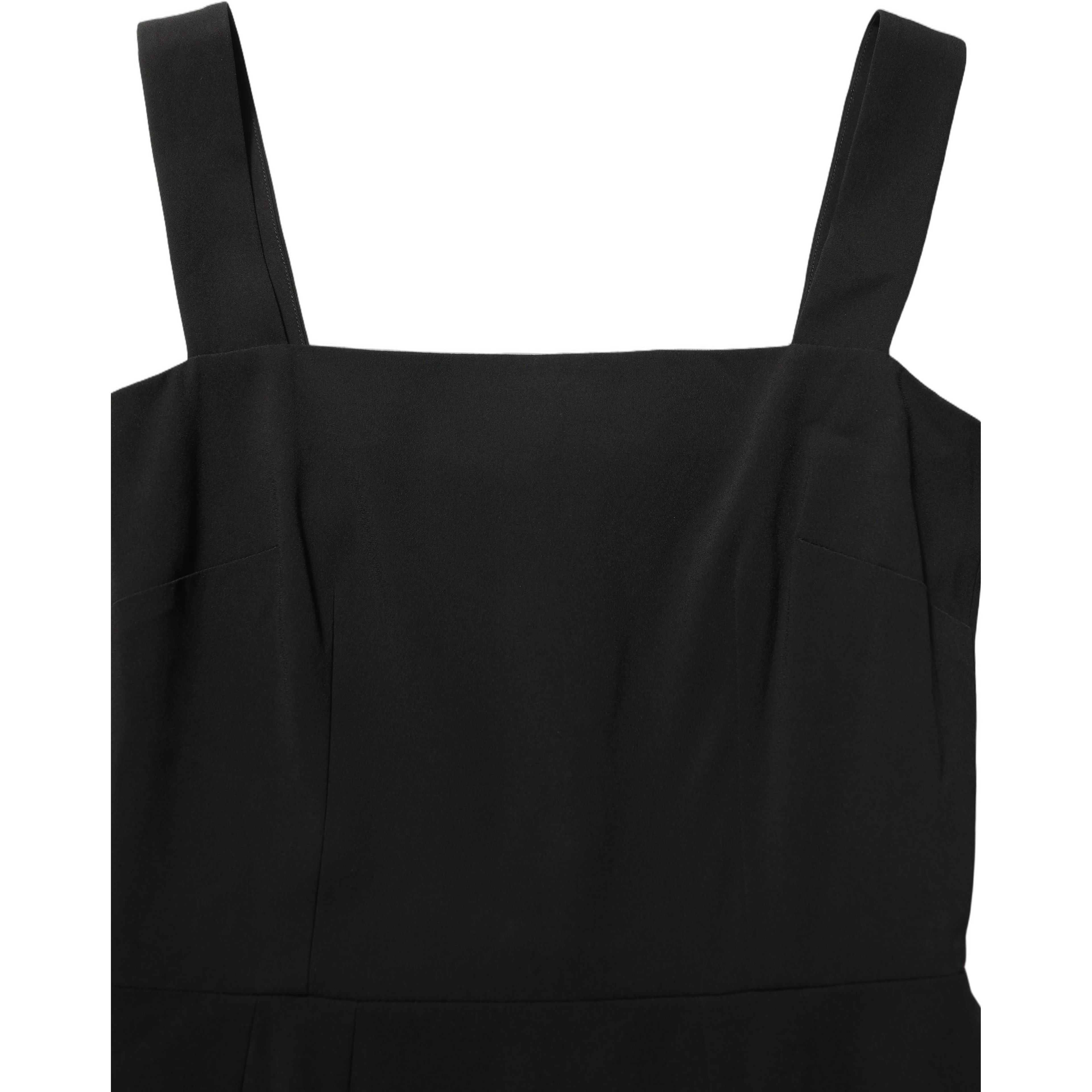 Black Viscose Stretch Sheath Midi Dress