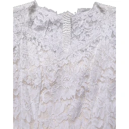 White Floral Lace Mermaid Long Gown Dress