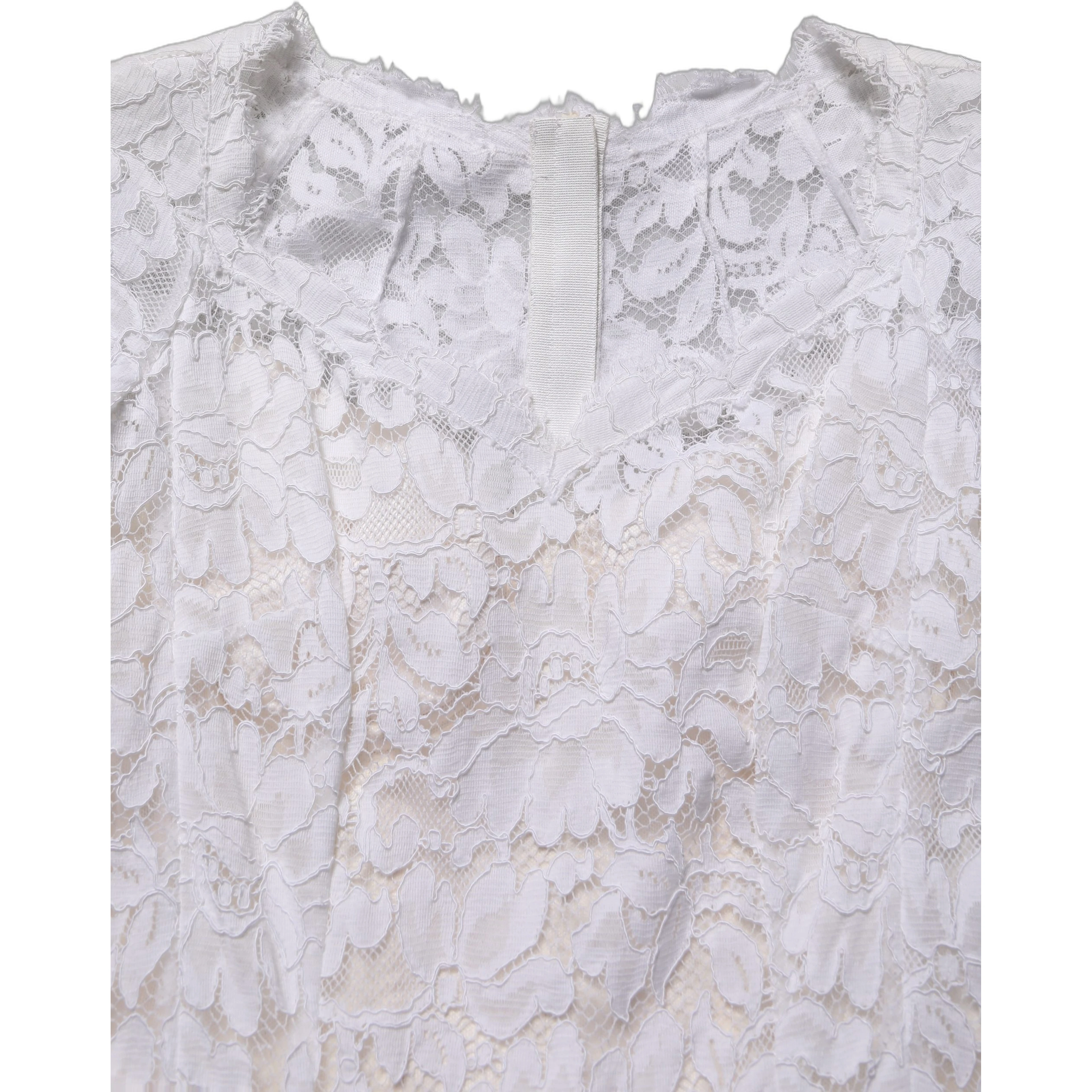 White Floral Lace Mermaid Long Gown Dress
