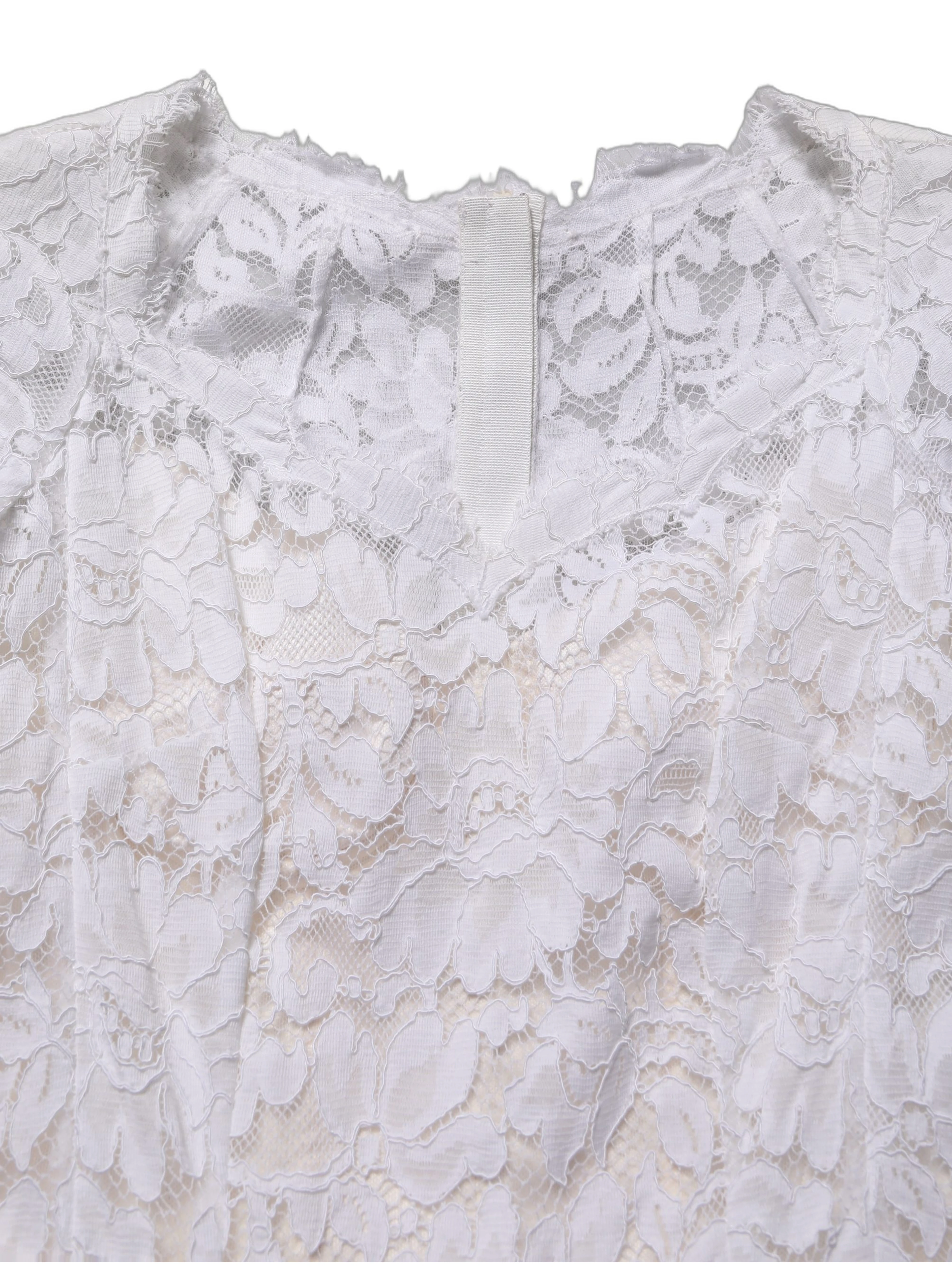 White Floral Lace Mermaid Long Gown Dress
