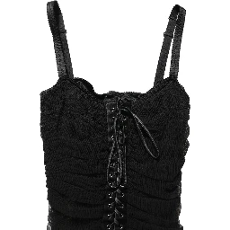 Black Bodycon Fitted Corset Style Mini Dress