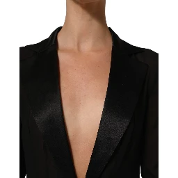 Black Silk Sheer Chiffon Long Maxi Dress
