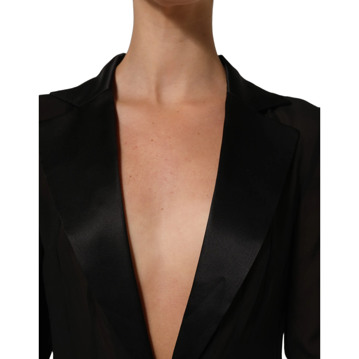 Black Silk Sheer Chiffon Long Maxi Dress