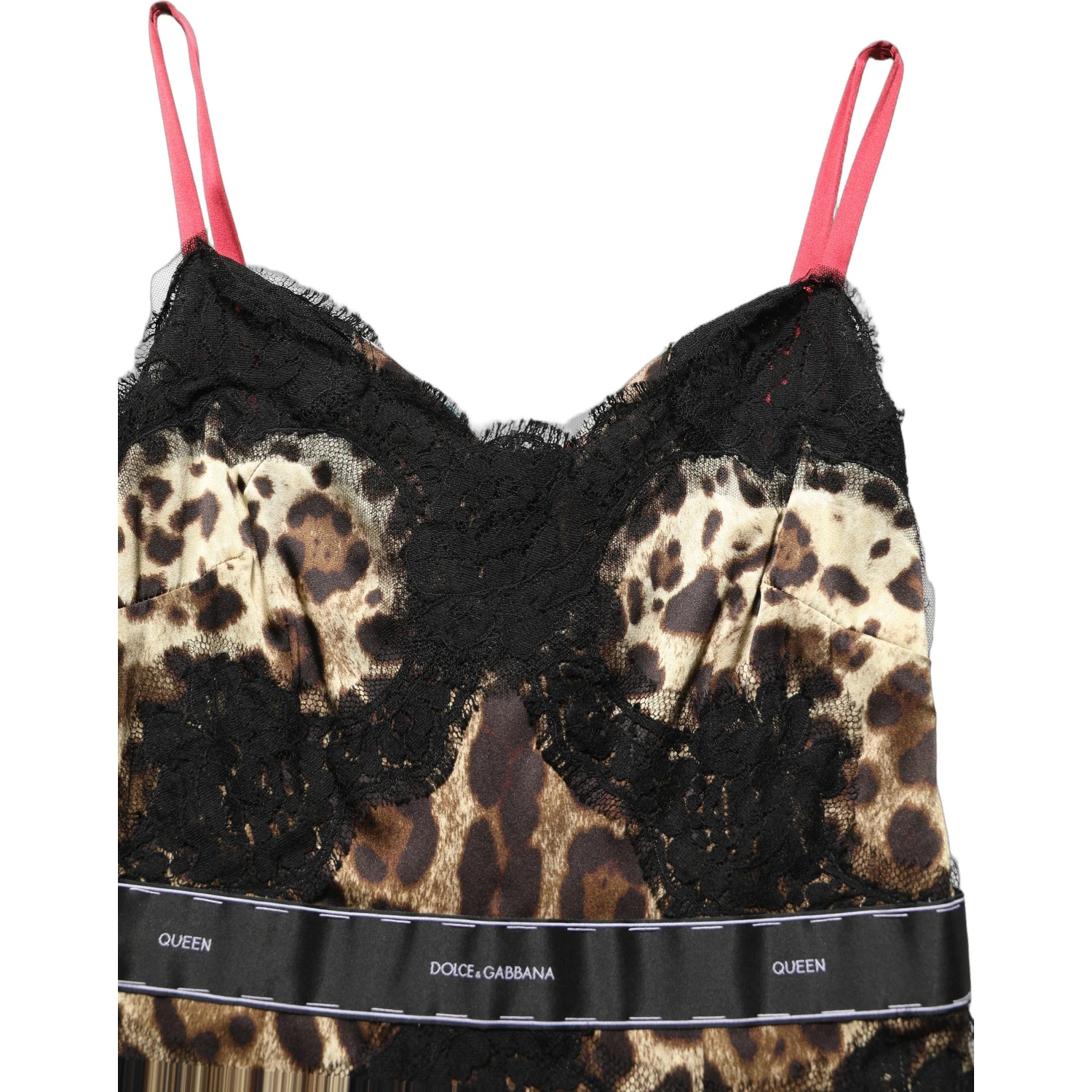 Multicolor Floral Leopard Silk Lace Trim Mini Dress