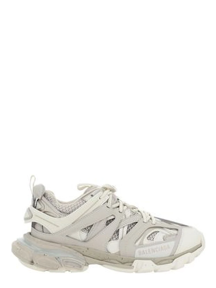 White Polyethylene Athletic Sneakers