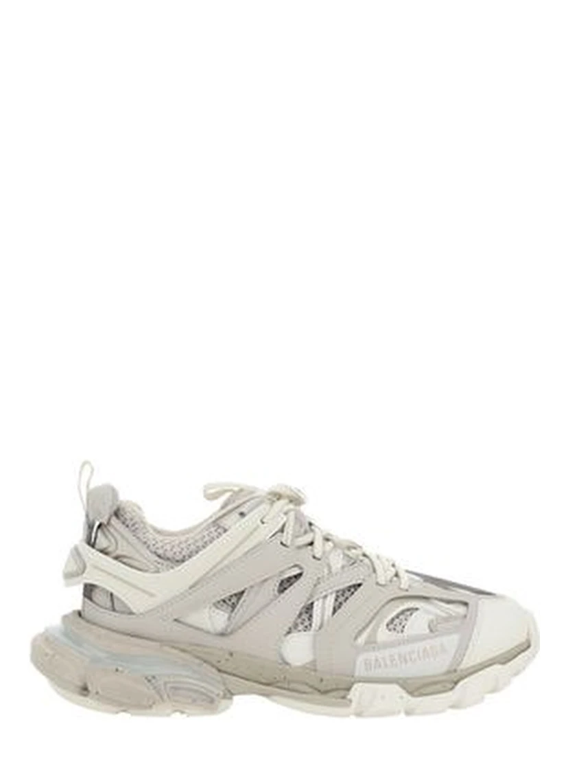 White Polyethylene Athletic Sneakers