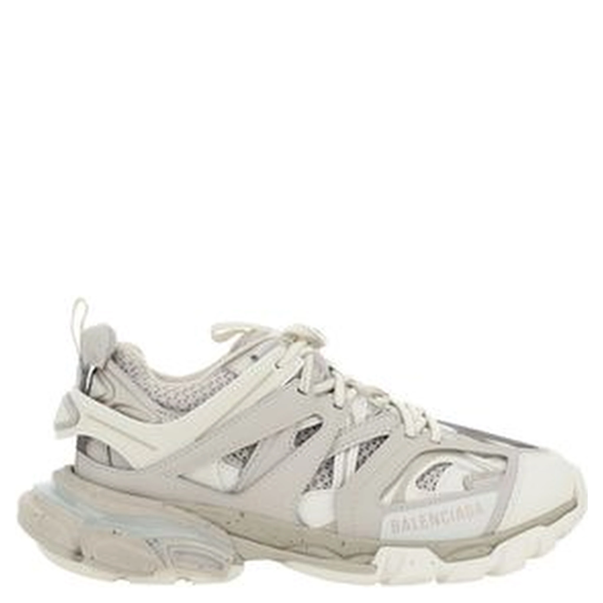 White Polyethylene Athletic Sneakers
