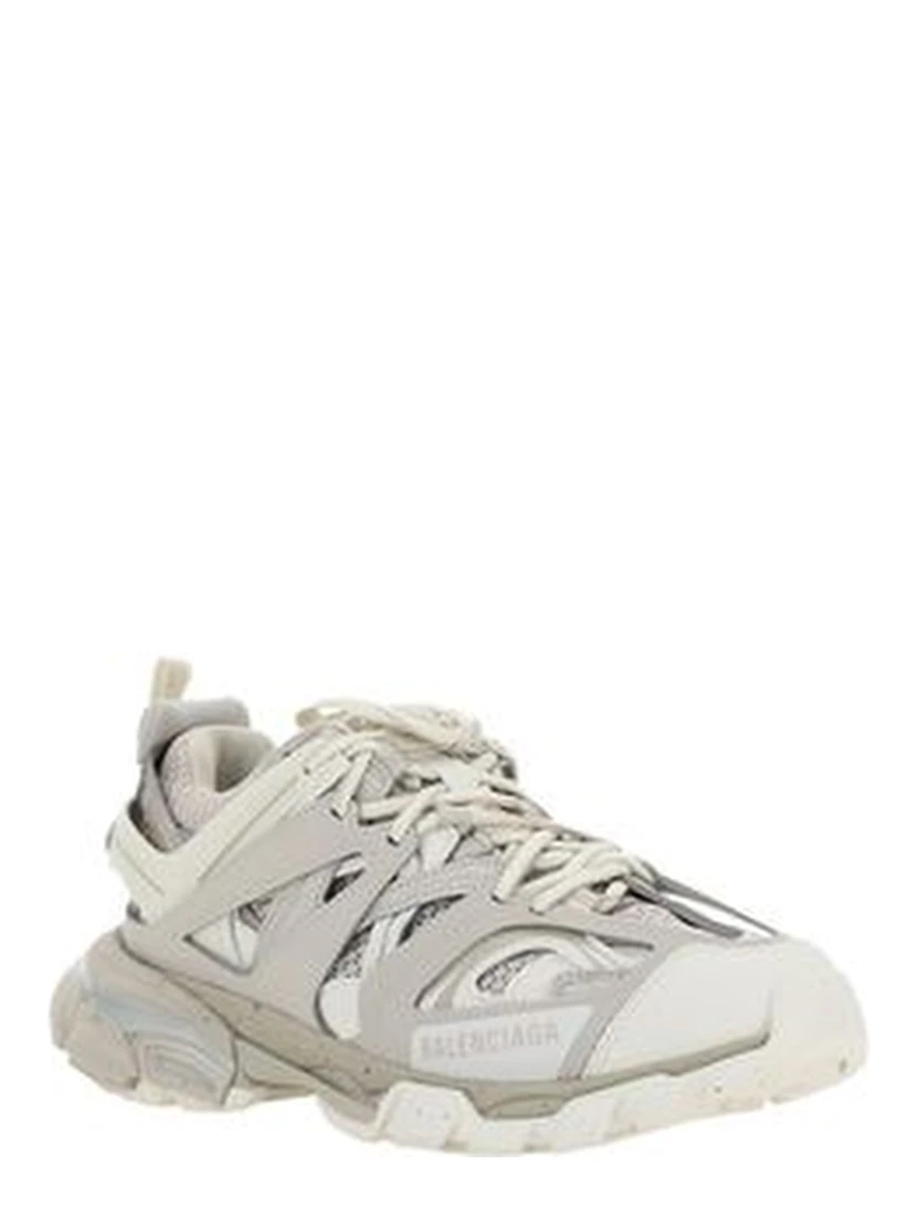 White Polyethylene Athletic Sneakers