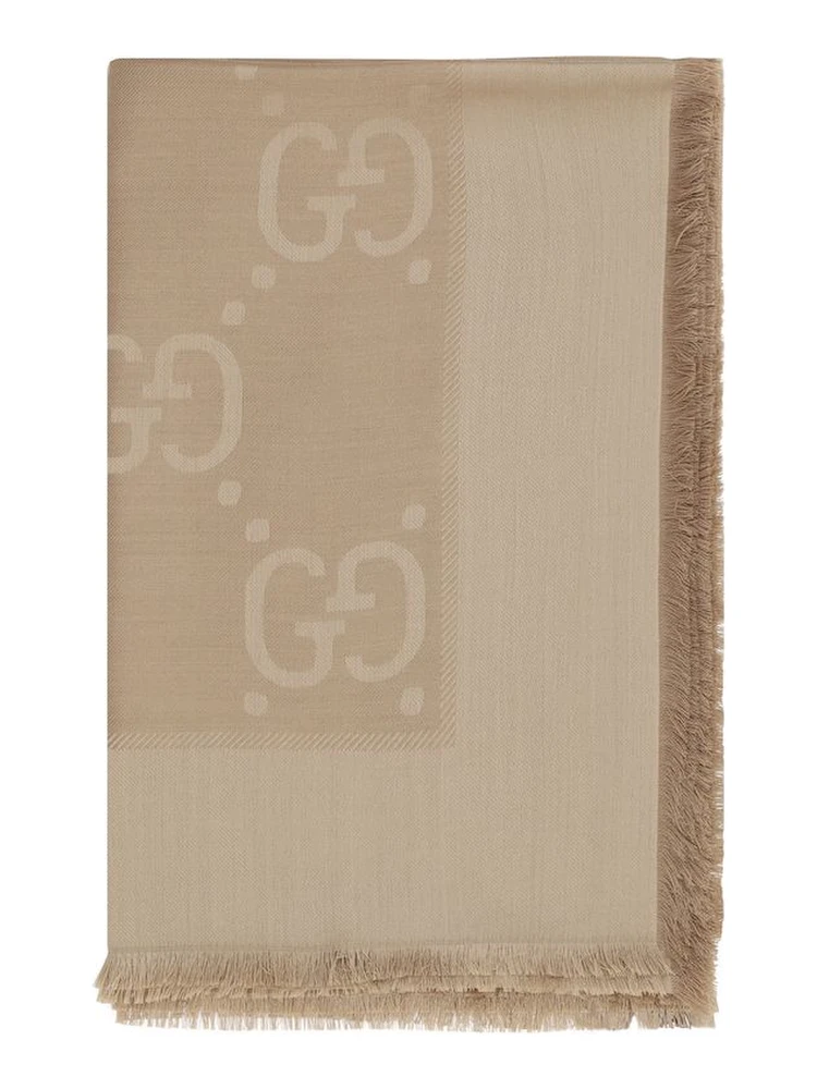 Brown Wool Oves Aries Foulard