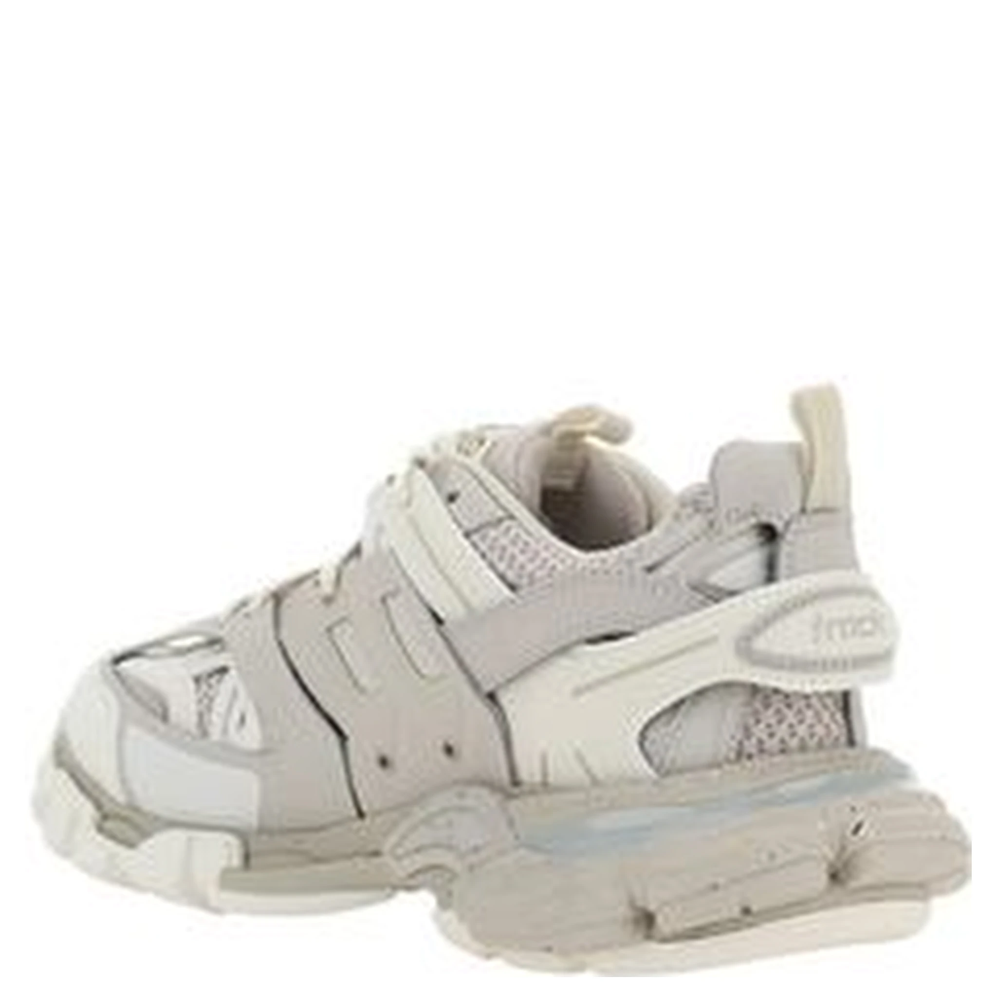 White Polyethylene Athletic Sneakers