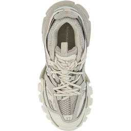 White Polyethylene Athletic Sneakers