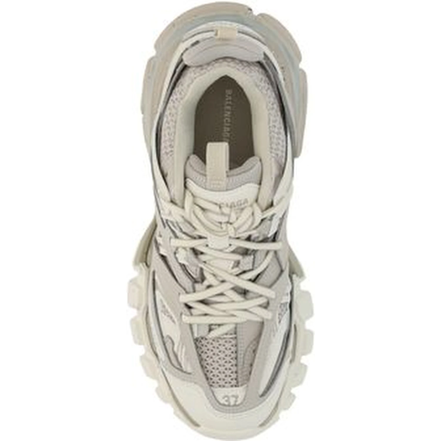 White Polyethylene Athletic Sneakers