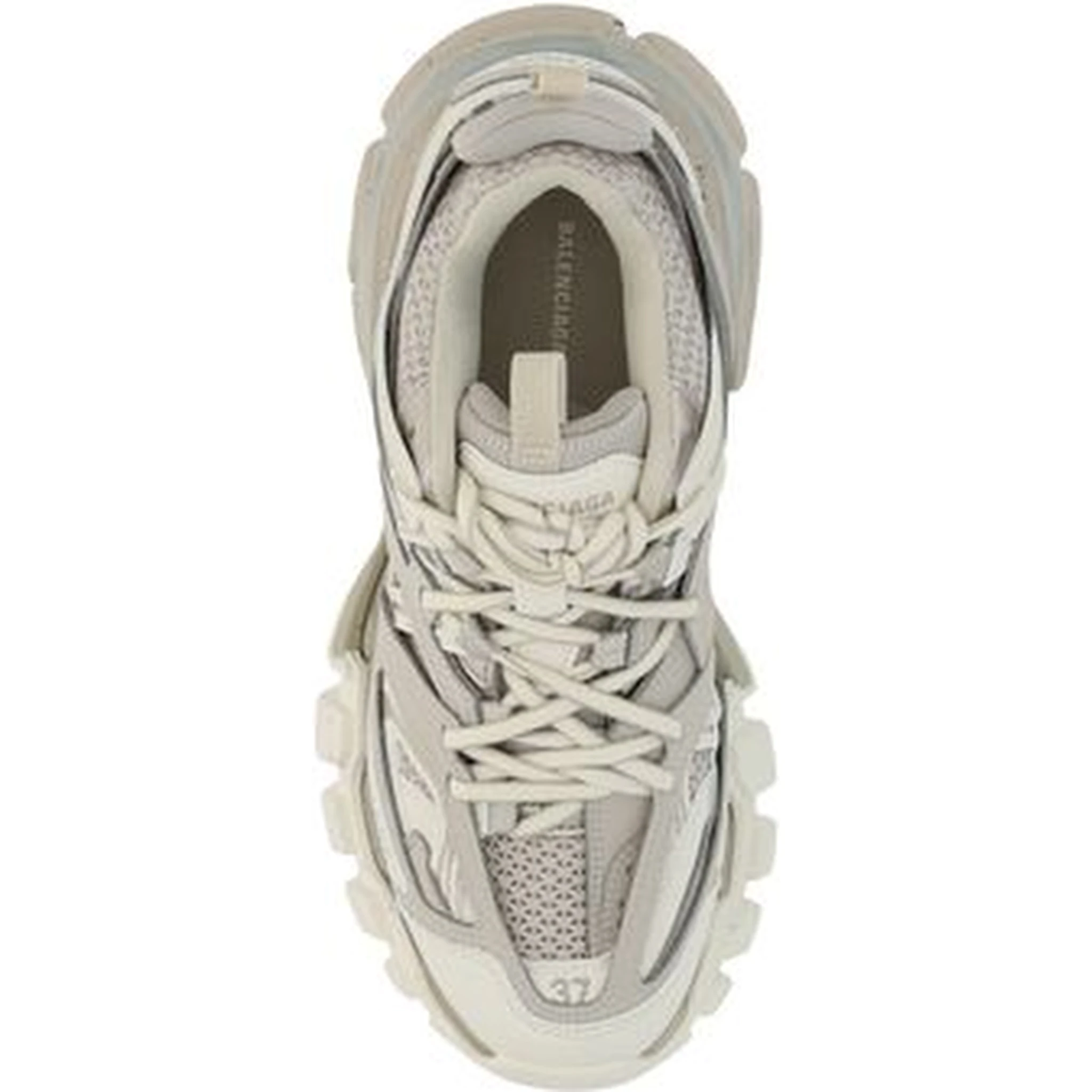 White Polyethylene Athletic Sneakers