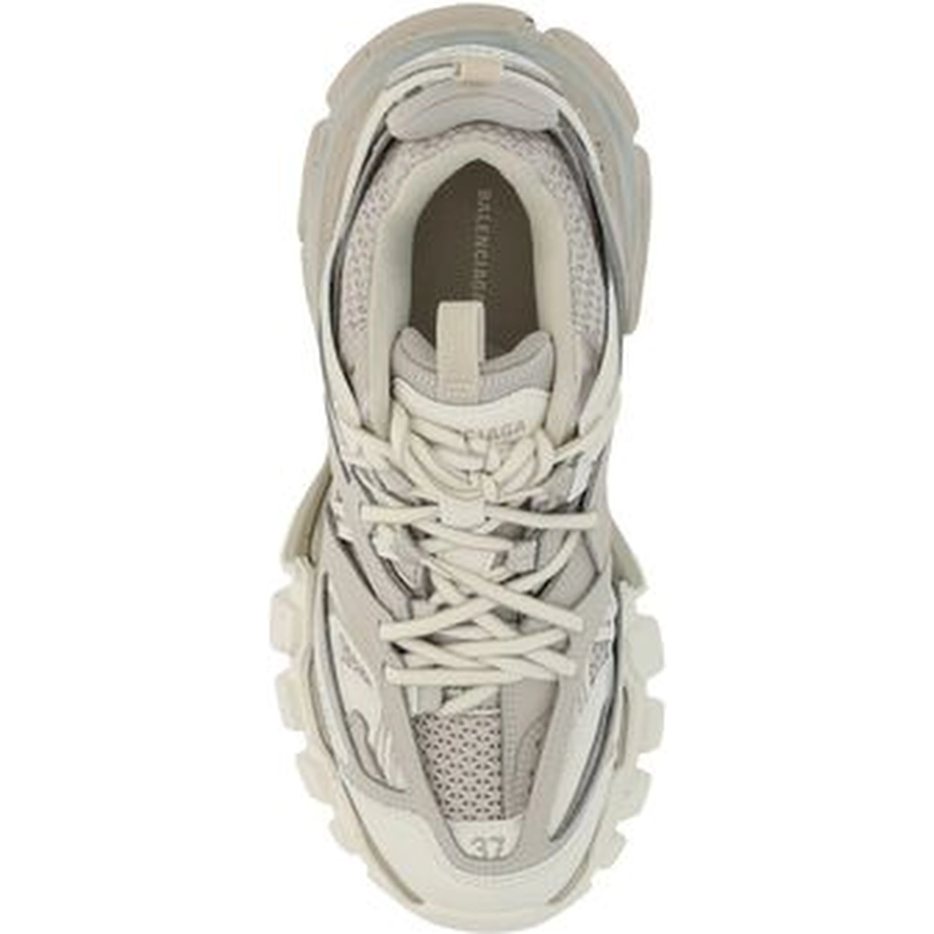 White Polyethylene Athletic Sneakers